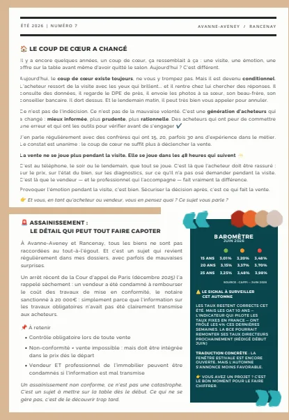 Page intérieure de La Revue de l'Immo